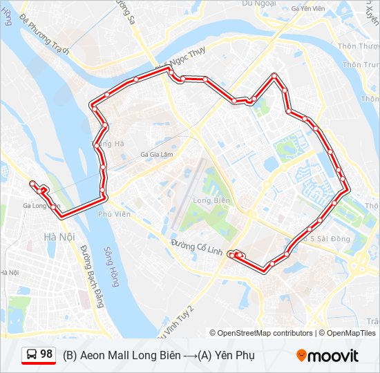 98 bus Line Map