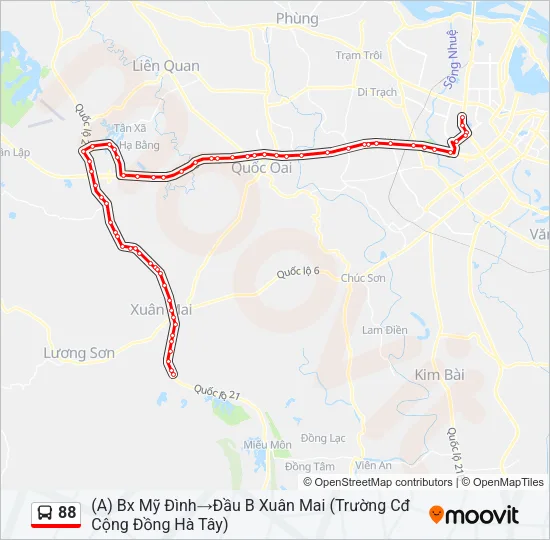 88 Bus Line Map