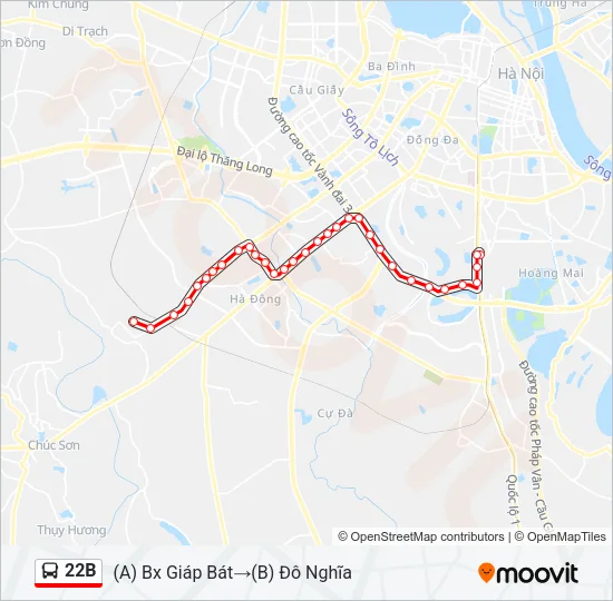 22B Bus Line Map