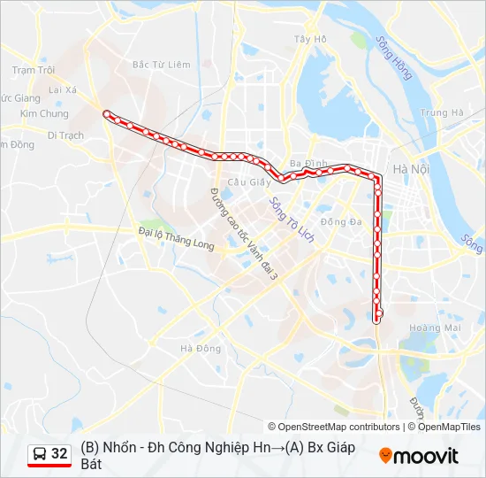 32 Bus Line Map