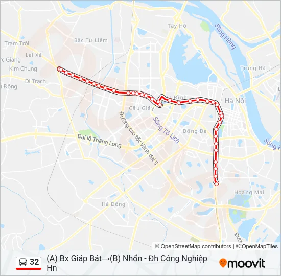 32 Bus Line Map