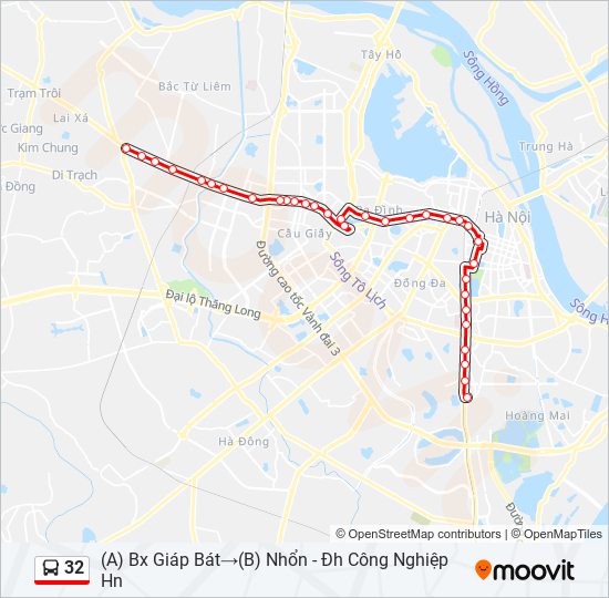 Tuyến 32 bản đồ xe buýt: Tuyến 32 với bản đồ xe buýt mới được cập nhật năm 2024, giúp quý khách dễ dàng đi lại tại Hà Nội và khám phá nhiều địa điểm thú vị trên đường đi.