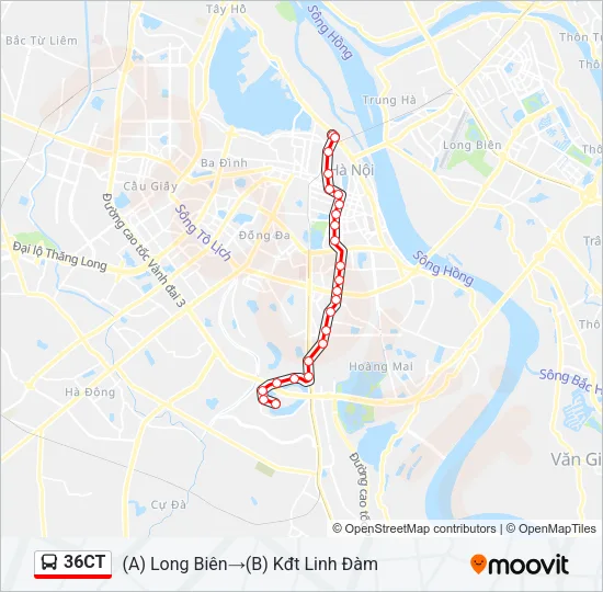 36CT Bus Line Map