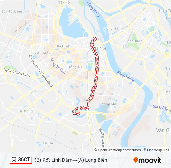 36CT Bus Line Map