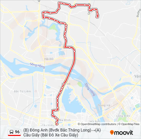 96 Bus Line Map