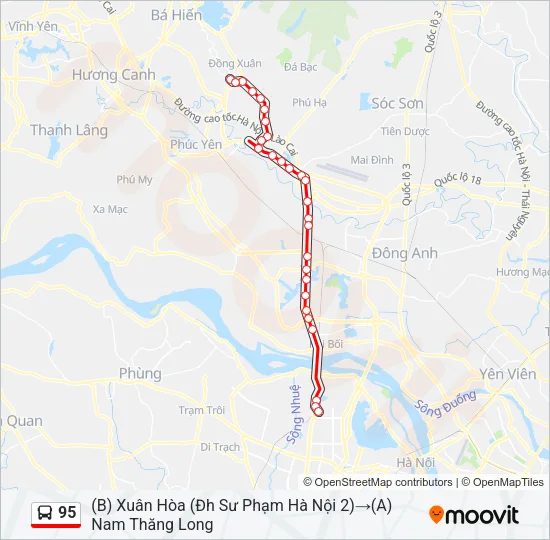 95 Bus Line Map