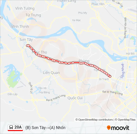 20A Bus Line Map