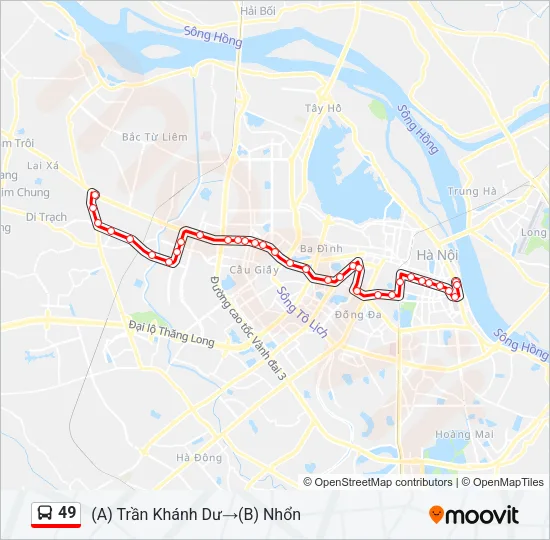49 Bus Line Map