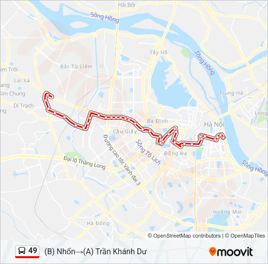 49 Bus Line Map