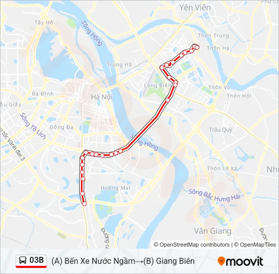 03B Bus Line Map