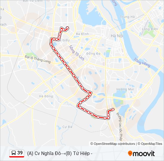 Tuyến 39 bản đồ điểm dừng: Tuyến 39 sẽ đưa bạn đến được các địa điểm văn hóa, giải trí và mua sắm tại Hà Nội. Bản đồ điểm dừng mới nhất sẽ giúp bạn tìm đường đi một cách dễ dàng. Hãy xem hình ảnh để khám phá thêm về tuyến đường hữu ích này!