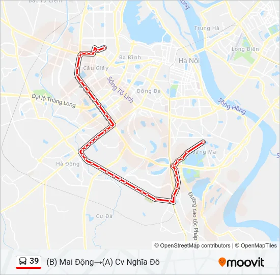 39 Bus Line Map
