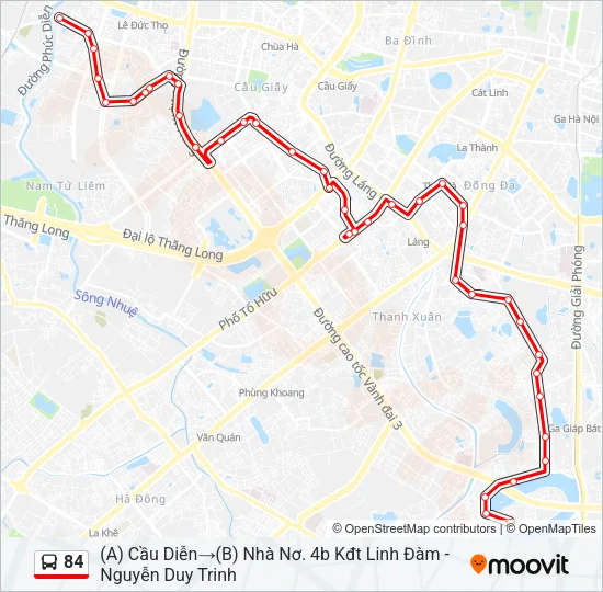 84 Bus Line Map