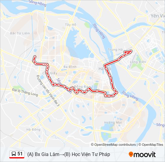 Tuyến 51: Bản đồ Xe Bus Hà Nội 2024 - Tuyến 51 là một trong những tuyến đường xe buýt quan trọng tại Hà Nội và đã được cập nhật trên bản đồ xe buýt Hà Nội 2024 mới nhất. Với nhiều trạm mới và khả năng kết nối tốt hơn, tuyến 51 sẽ mang đến cho bạn một trải nghiệm đi xe buýt tuyệt vời tại Thủ đô.