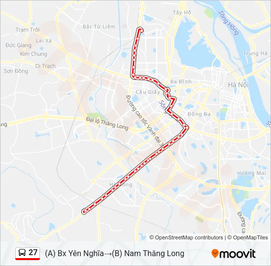 27 Bus Line Map
