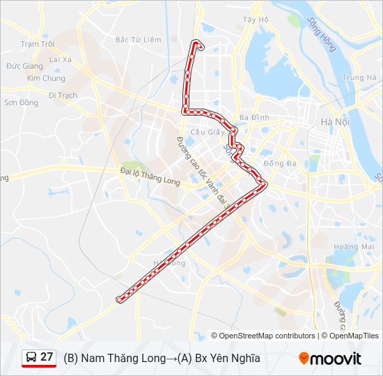 27 bus Line Map