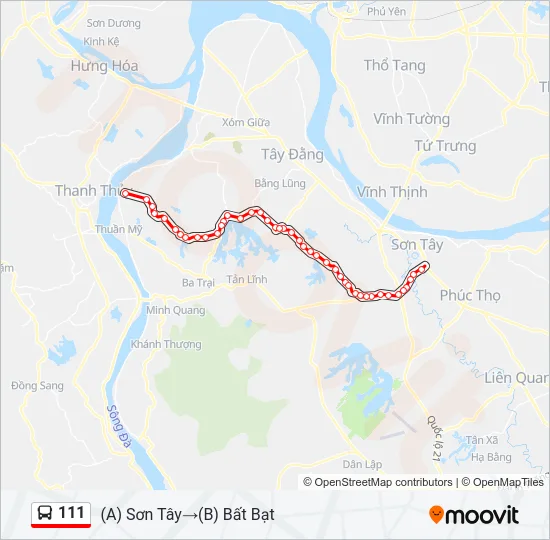 111 Bus Line Map