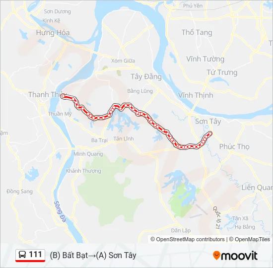 111 Bus Line Map