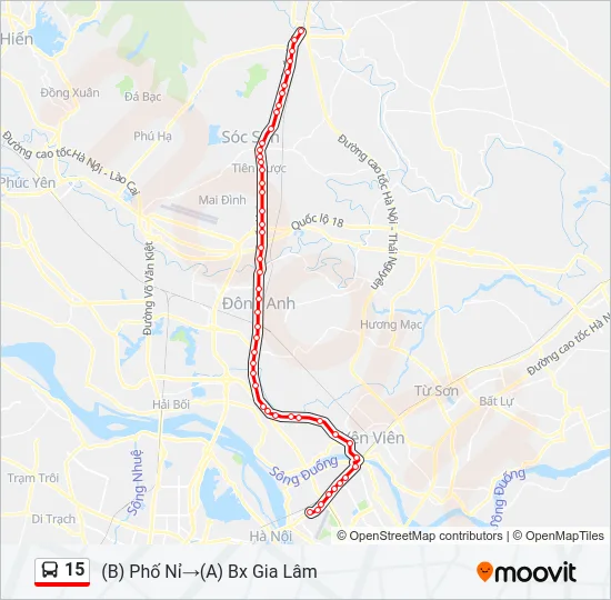 15 Bus Line Map