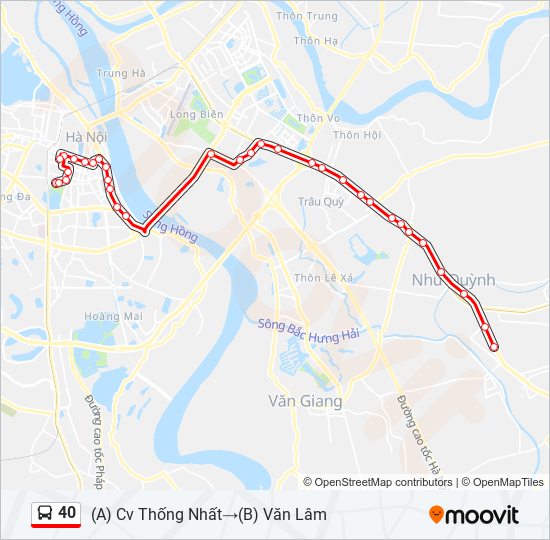Khám phá bản đồ tuyến 40 xe buýt Hà Nội mới nhất 2024 để đi đến mọi điểm đến trong thành phố một cách tiện lợi và nhanh chóng hơn. Cùng đón xem hình ảnh liên quan tới bản đồ để trải nghiệm dịch vụ tiện ích này nhé!