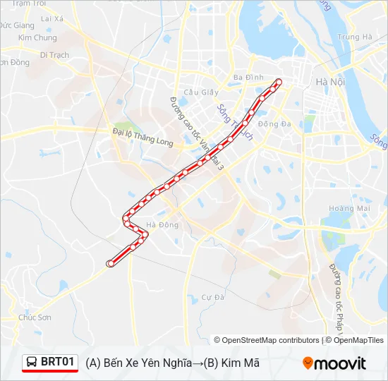 BRT01 Bus Line Map
