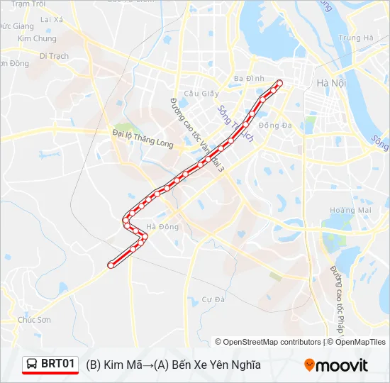BRT01 Bus Line Map