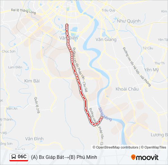 Bản đồ Tuyến 06C xe buýt