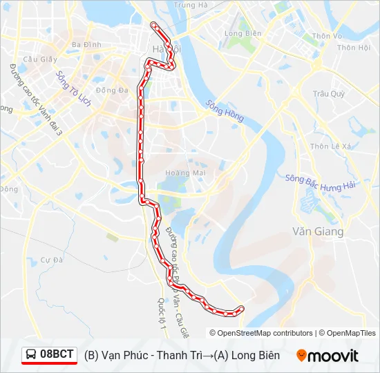 08BCT Bus Line Map