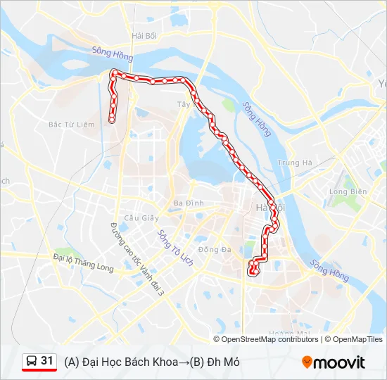 31 Bus Line Map