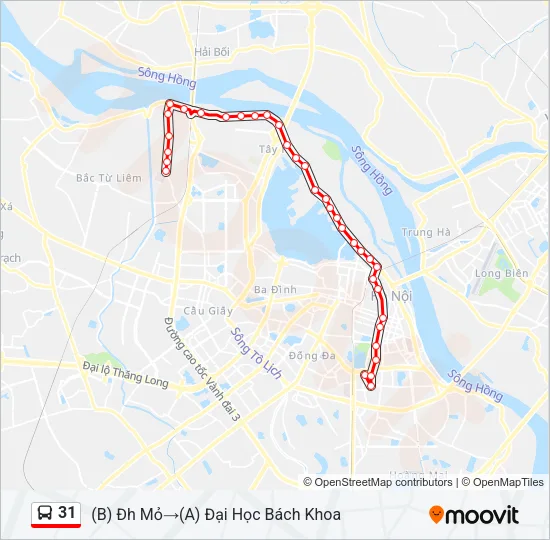 31 Bus Line Map