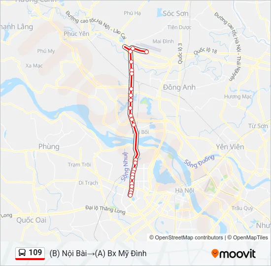 109 Bus Line Map