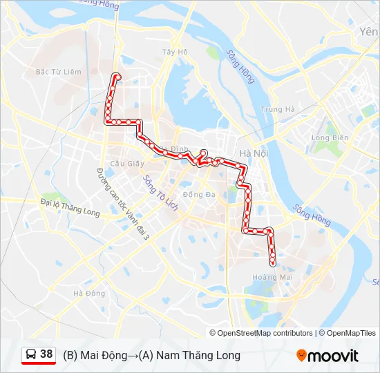 38 Bus Line Map