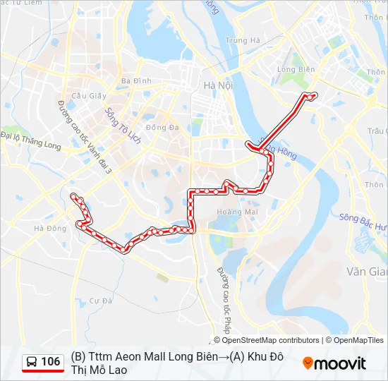 106 Bus Line Map