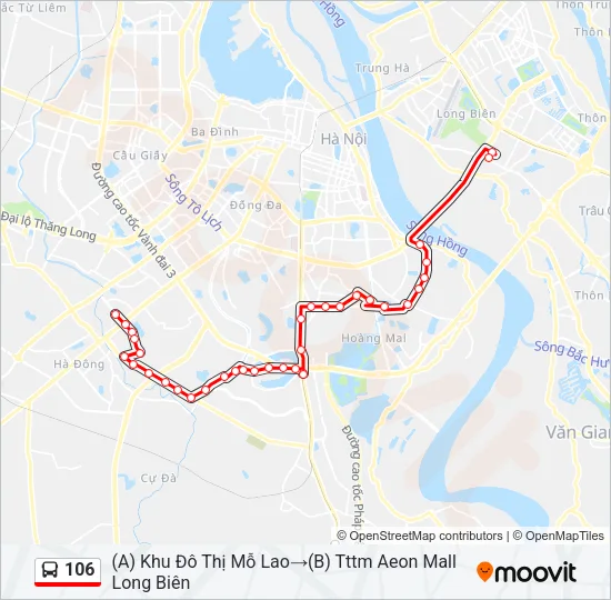 106 Bus Line Map