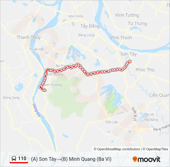 110 Bus Line Map