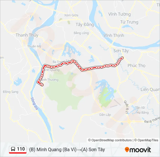 110 Bus Line Map