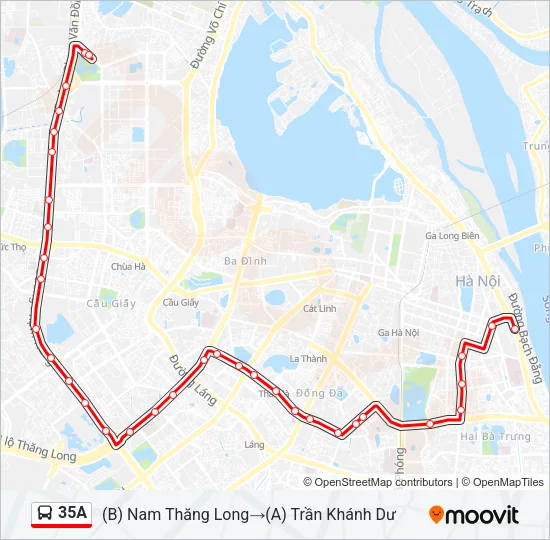 35A Bus Line Map