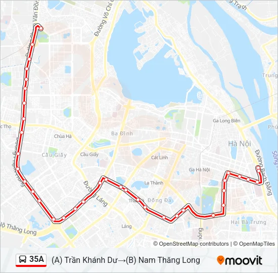 35A Bus Line Map