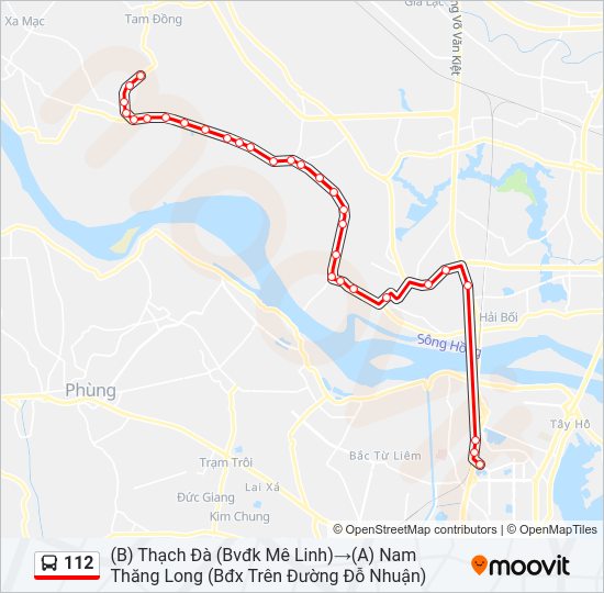 112 bus Line Map