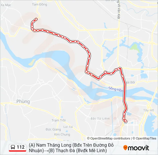 112 Bus Line Map