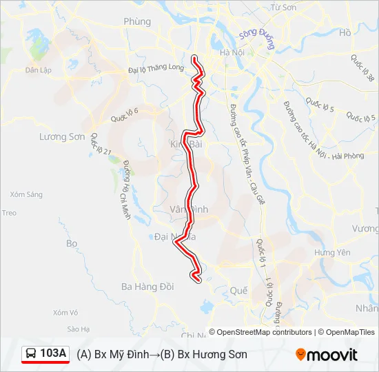 103A Bus Line Map