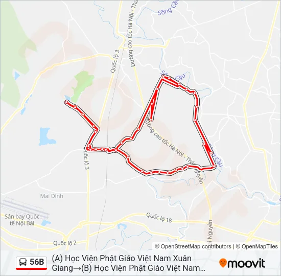 56B Bus Line Map
