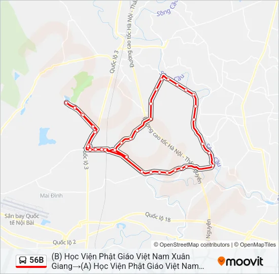 56B Bus Line Map