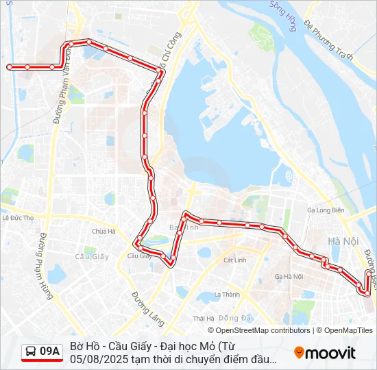 09A Bus Line Map