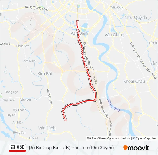 06E Bus Line Map