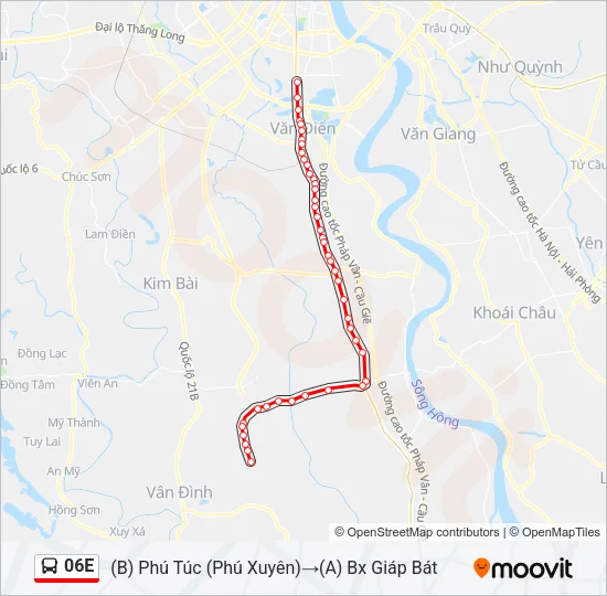 06E Bus Line Map