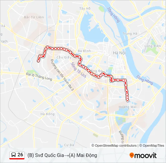 26 Bus Line Map