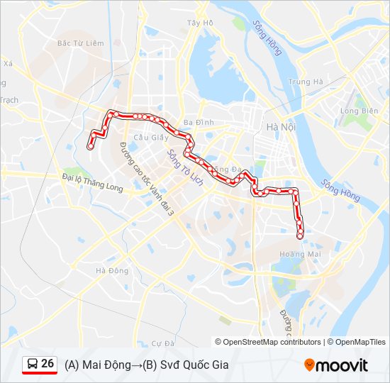 Nhấn vào hình ảnh của tuyến 26 bản đồ Hà Nội năm 2024 để khám phá những khu vực mới và thú vị của thành phố. Với sự phát triển của đô thị, tuyến đường này chắc chắn sẽ giúp bạn di chuyển thuận tiện và tiết kiệm thời gian hơn.