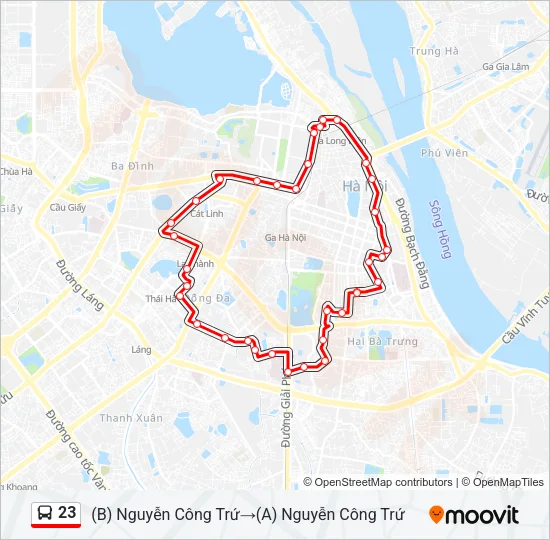 23 Bus Line Map