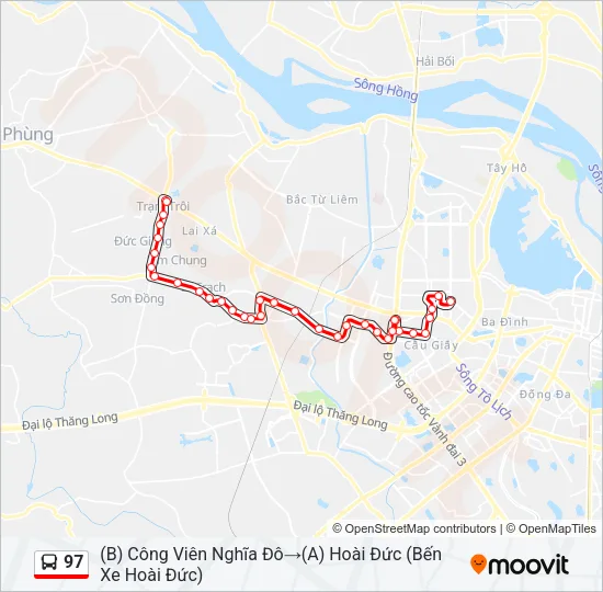 97 Bus Line Map